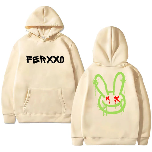 Feid “Ferxxo Bunny” Hoodie – Beige