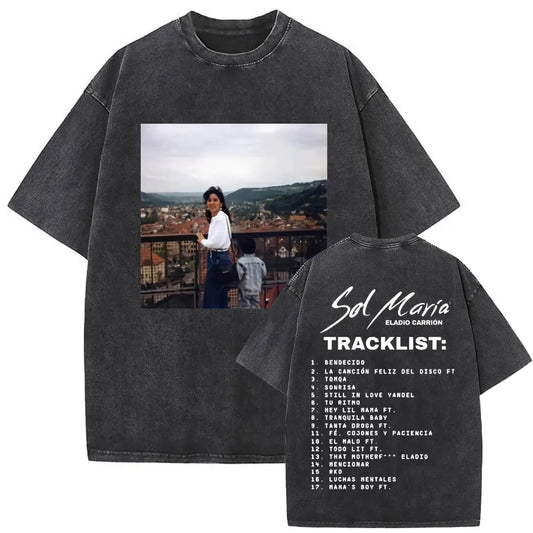 Eladio Carrión “Sol María” Tracklist T-Shirt – Black