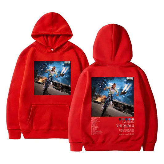Bad Bunny YHLQMDLG Hoodie – Red