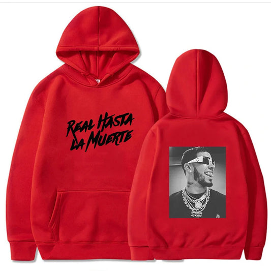 Anuel AA Real Hasta La Muerte Hoodie – Red