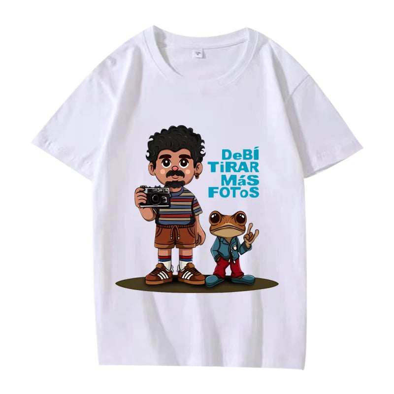Bad Bunny “Debí Tirar Más Fotos” Cartoon T-Shirt – White