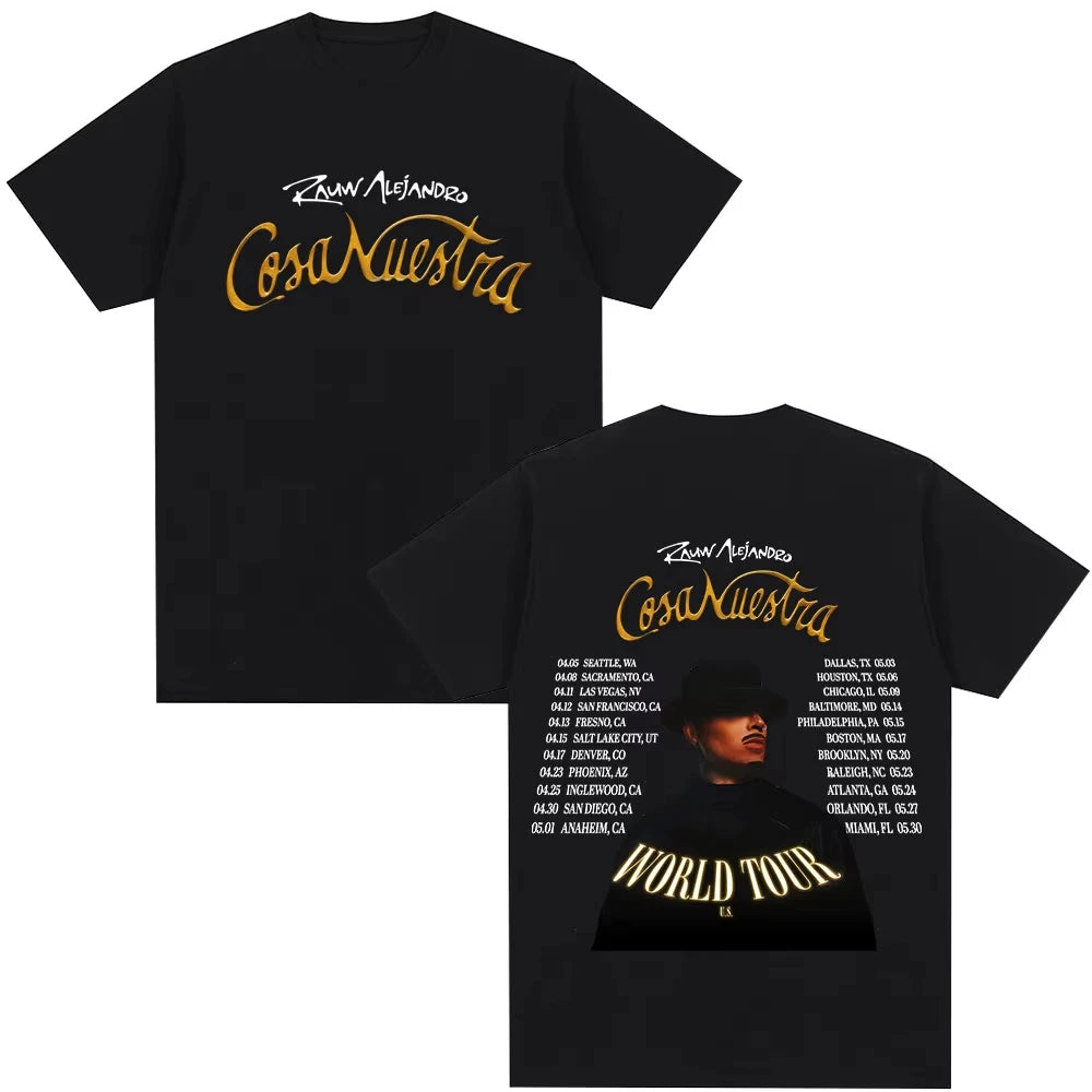Rauw Alejandro Cosa Nuestra World Tour 2025 T-Shirt – Black