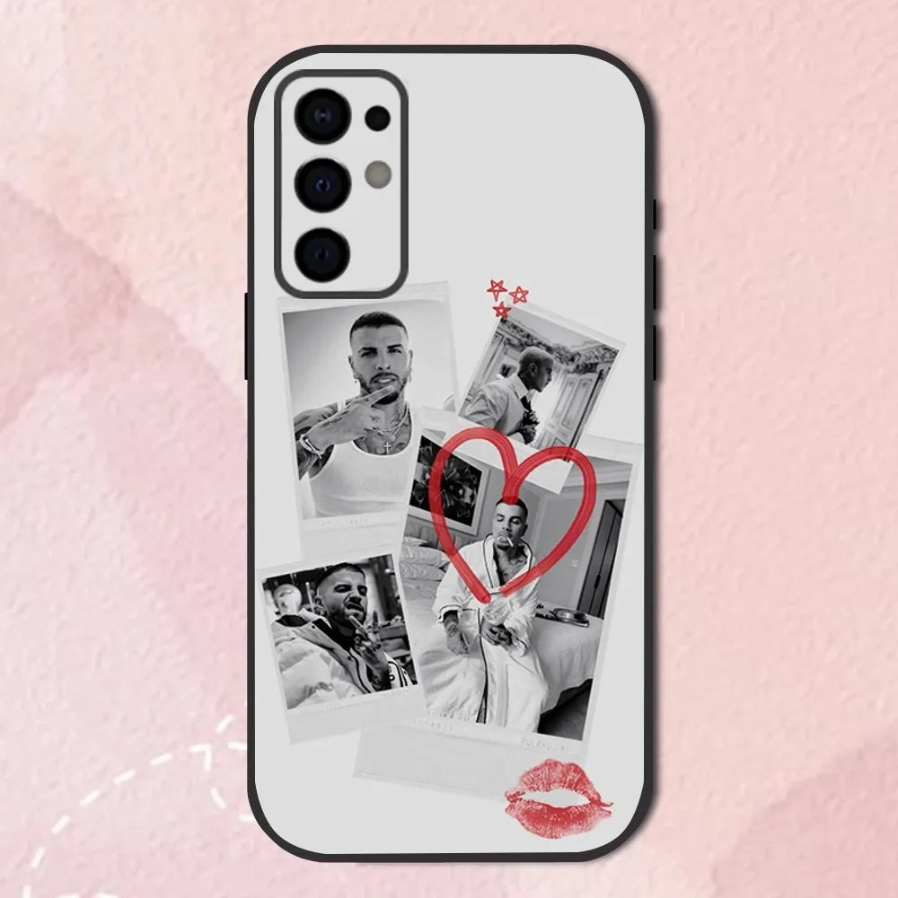 Rauw Alejandro Polaroid Collage Samsung Phone Case (Light Gray)