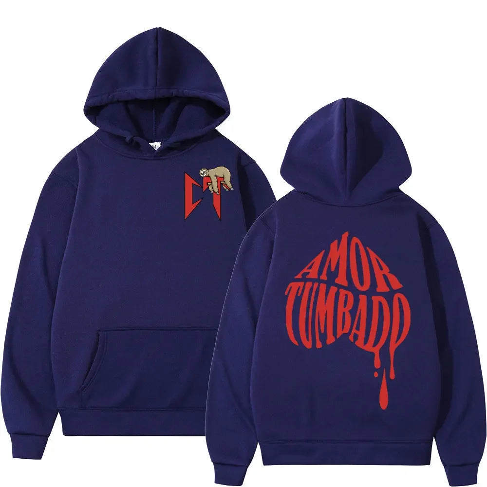 Natanael Cano Amor Tumbado Hoodie – Navy Blue