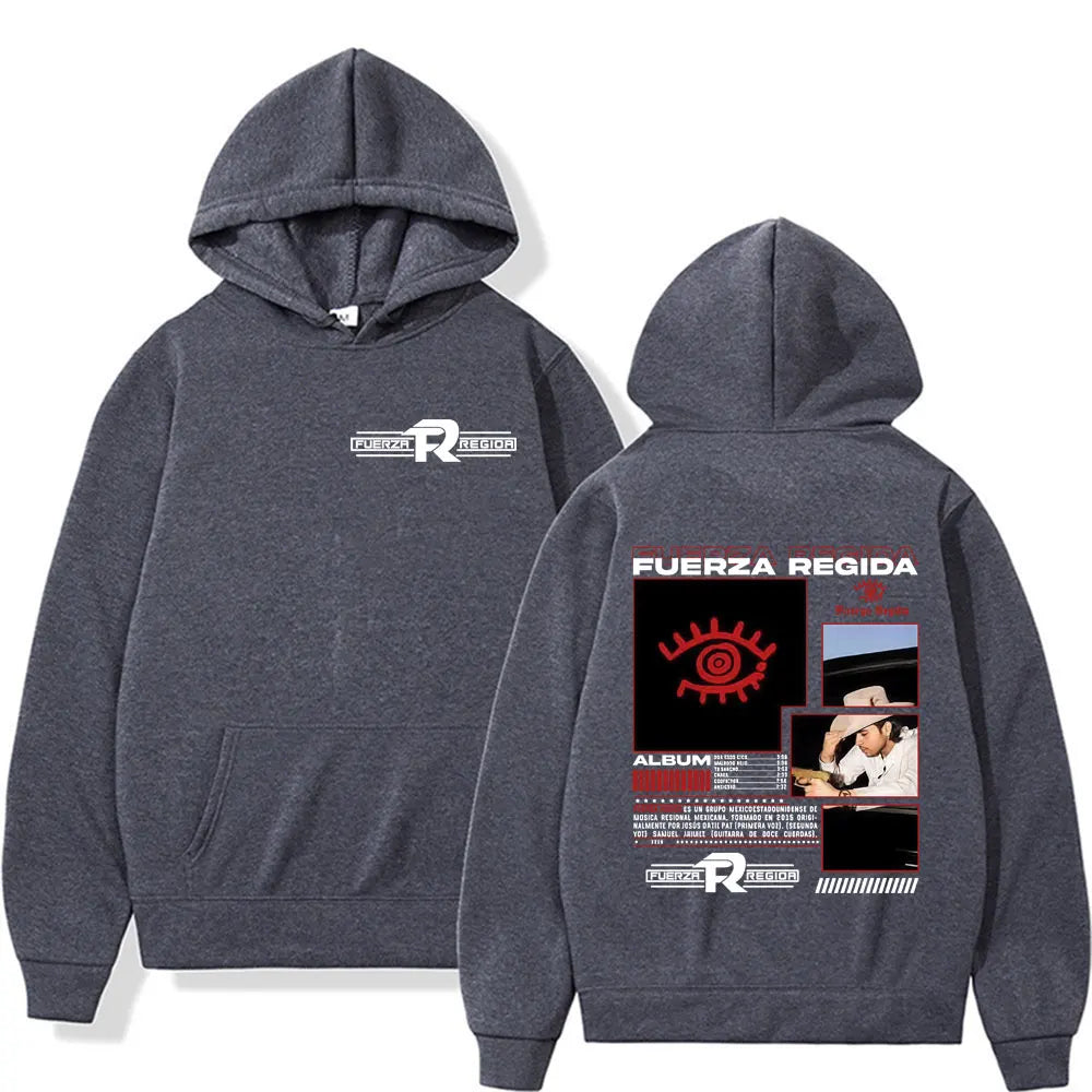 Fuerza Regida Vision Album Hoodie – Dark Grey