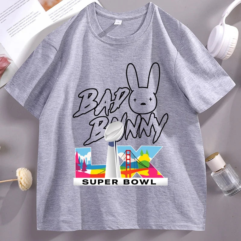 Bad Bunny Super Bowl LX T-Shirt – Gray