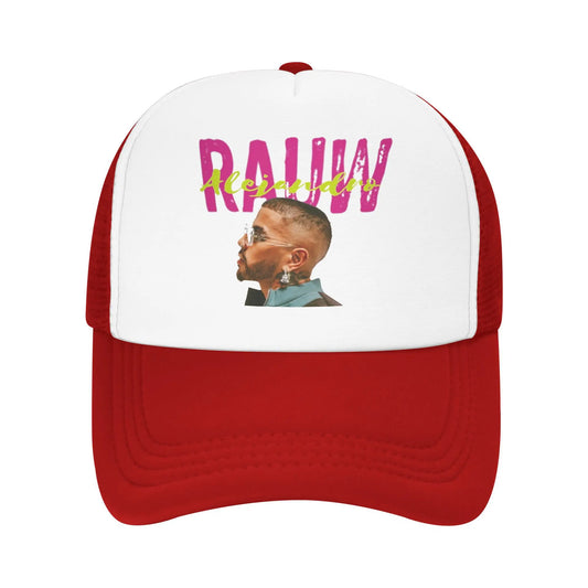 Rauw Alejandro Mesh Trucker Cap (Red)