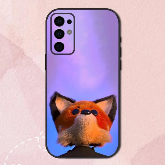 Rauw Alejandro Fox Mascot Samsung Phone Case (Purple Gradient)