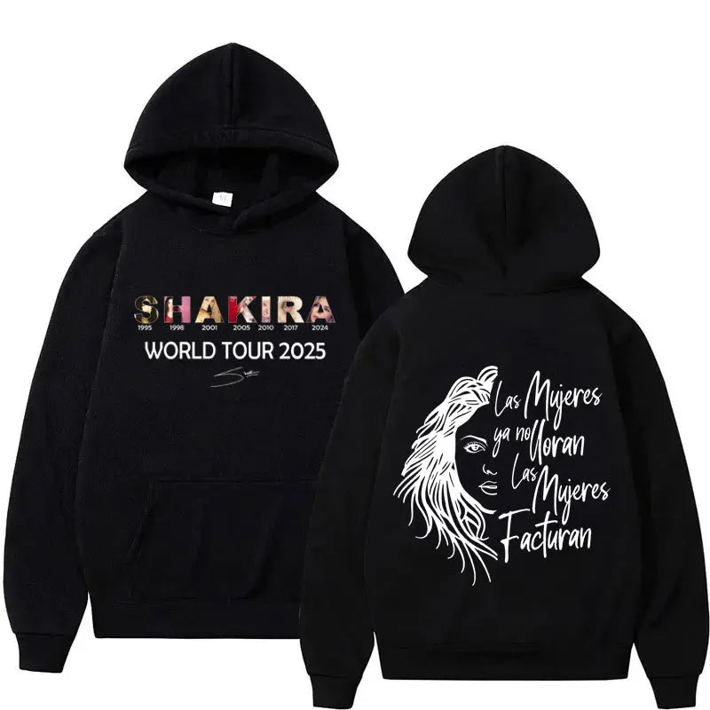 Shakira Las Mujeres Ya No Lloran World Tour 2025 Hoodie – Black