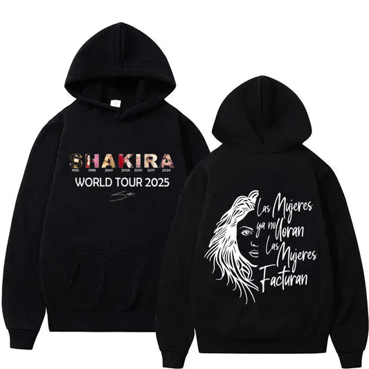 Shakira Las Mujeres Ya No Lloran World Tour 2025 Hoodie – Black