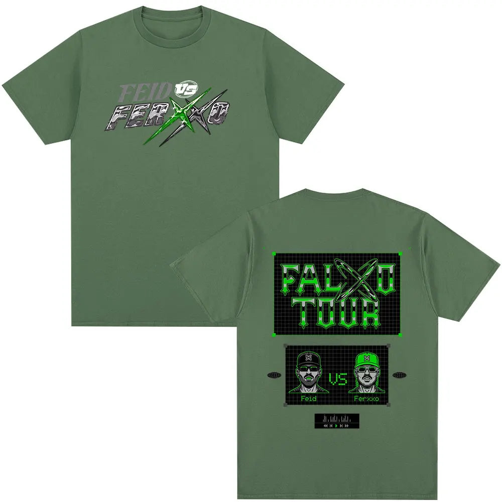 Feid EL GREEN PRINT: La Saga PALXO TOUR FEID VS FERXXO T-Shirt