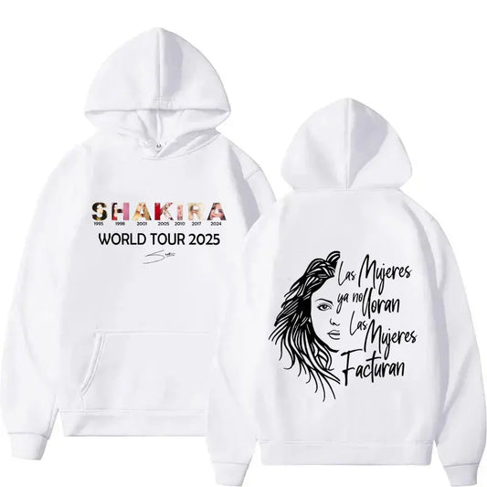 Shakira Las Mujeres Ya No Lloran World Tour 2025 Hoodie – White