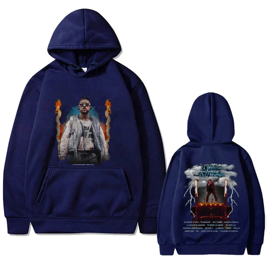Bad Bunny El Último Tour Del Mundo Hoodie – Navy Blue