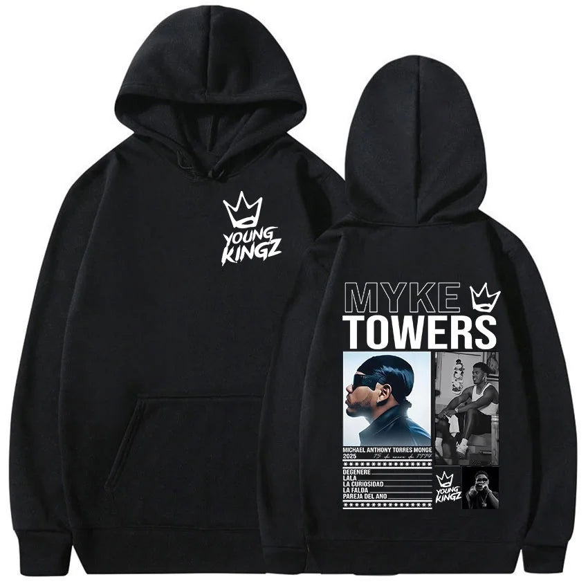 Myke Towers 2025 World Tour Hoodie – Black