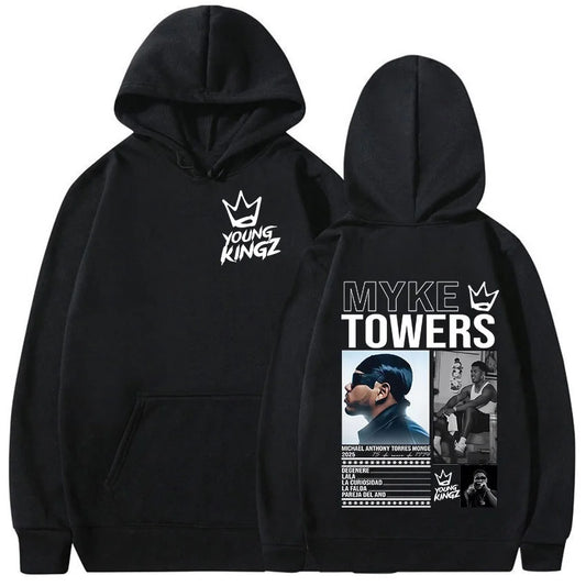 Myke Towers 2025 World Tour Hoodie – Black