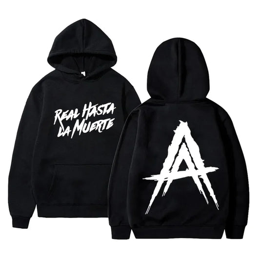 Anuel AA Album Real Hasta La Muerte Hoodie Black