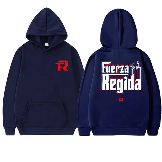 Fuerza Regida Premium Logo Hoodie – Navy Blue
