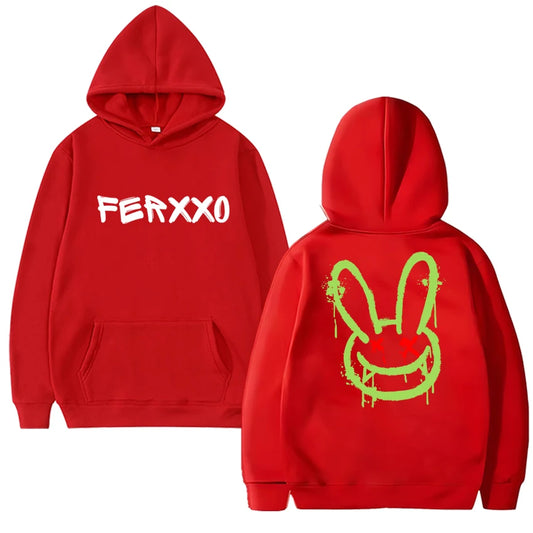 Feid “Ferxxo Bunny” Hoodie – Red