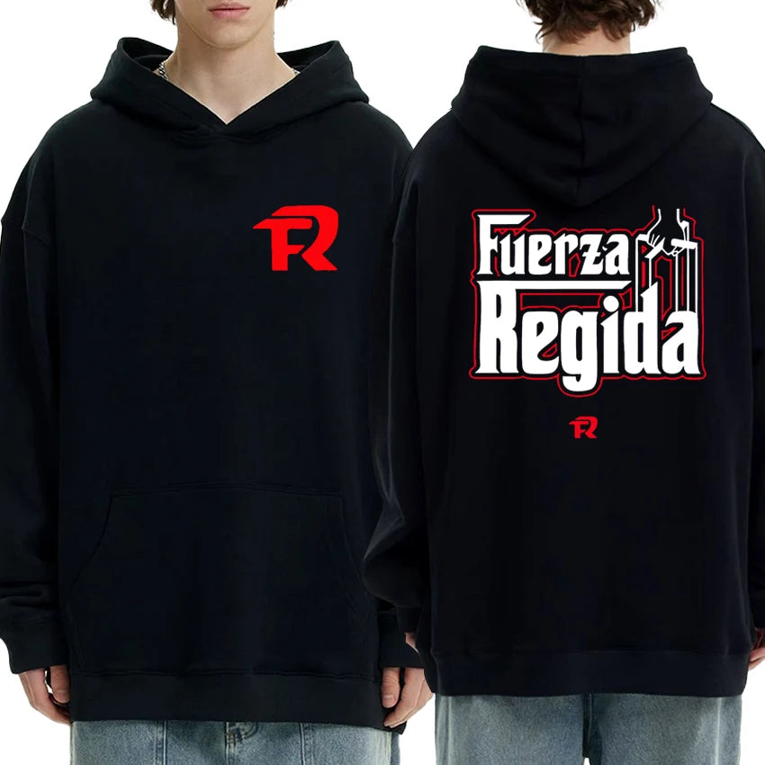 Fuerza Regida Premium Logo Hoodie – Dark Grey