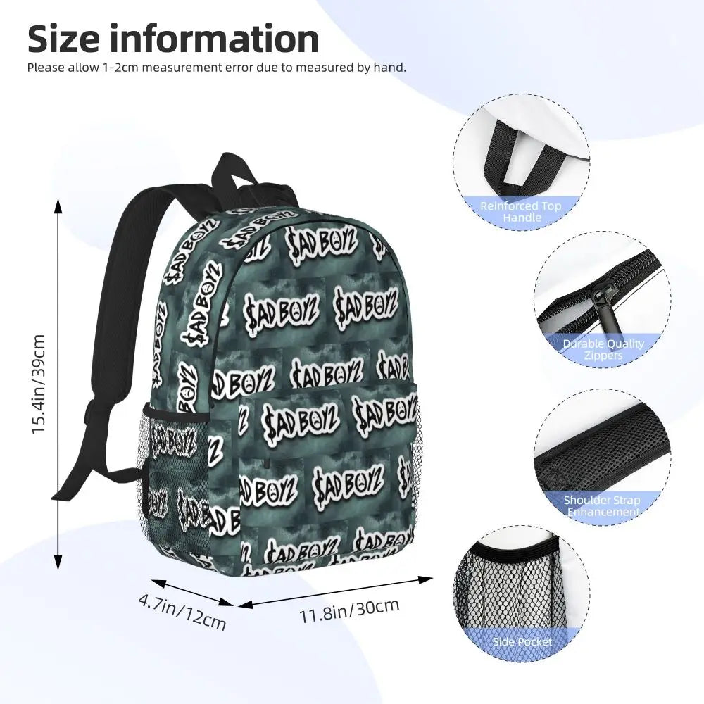 Junior H Sad Boyz Logo Backpack – Graffiti Green