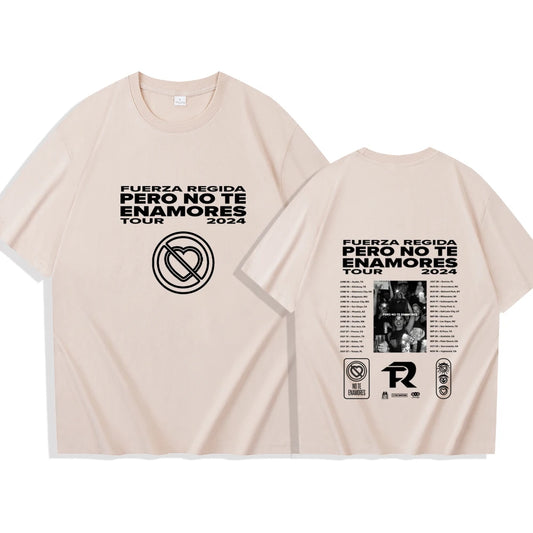 Fuerza Regida “Pero No Te Enamores Tour 2024” T-Shirt – Beige