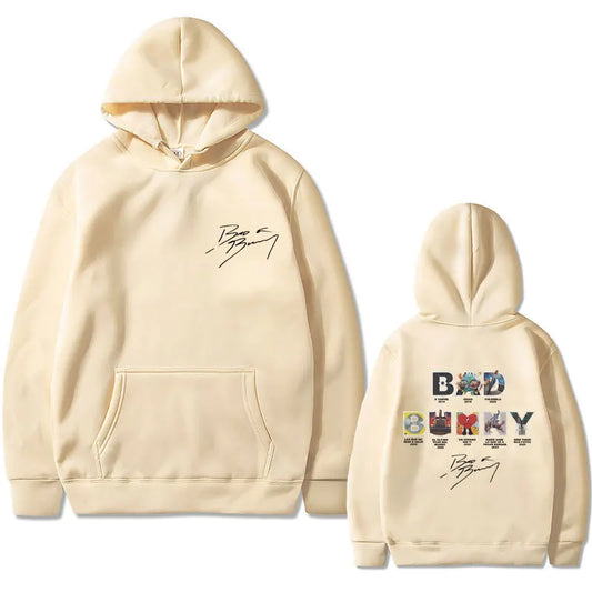 Bad Bunny Music Album Cover Hoodie – Beige
