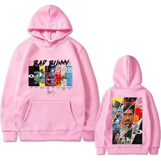Bad Bunny All Album Hoodie – Pink