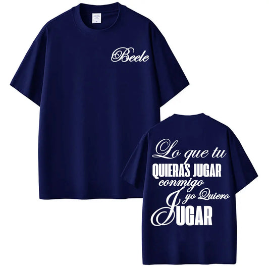 Beéle “Lo Que Tú Quieras Jugar” T-Shirt – Navy Blue