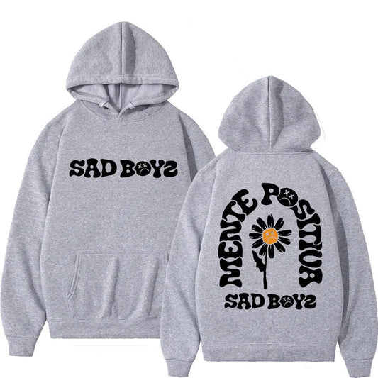 Junior H Sad Boyz “Mente Positiva” Hoodie – Gray