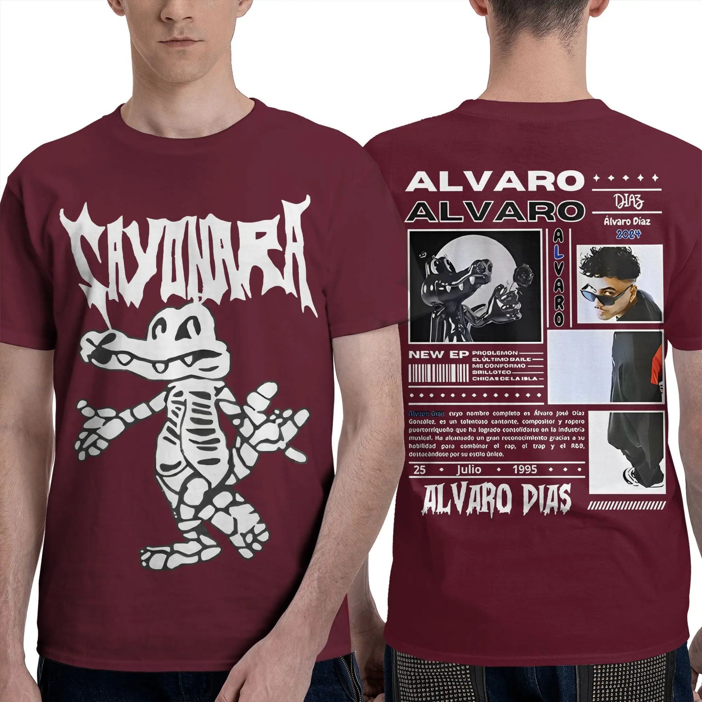 Alvaro Díaz Sayonara T-Shirt – Burgundy