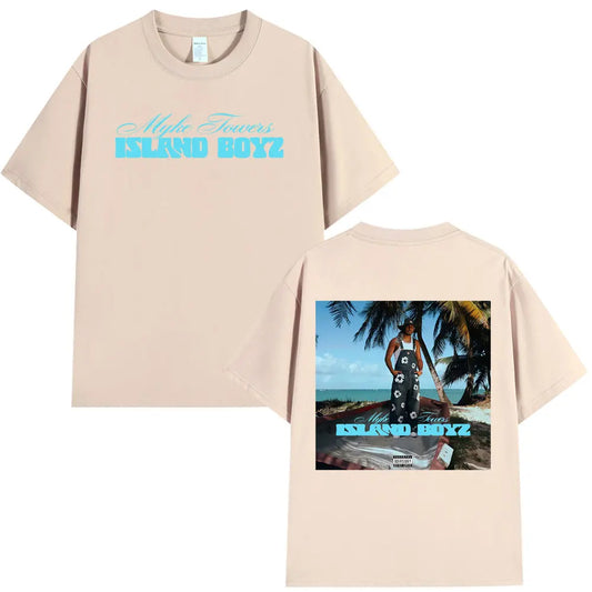 Myke Towers ISLAND BOYZ T-Shirt – Beige