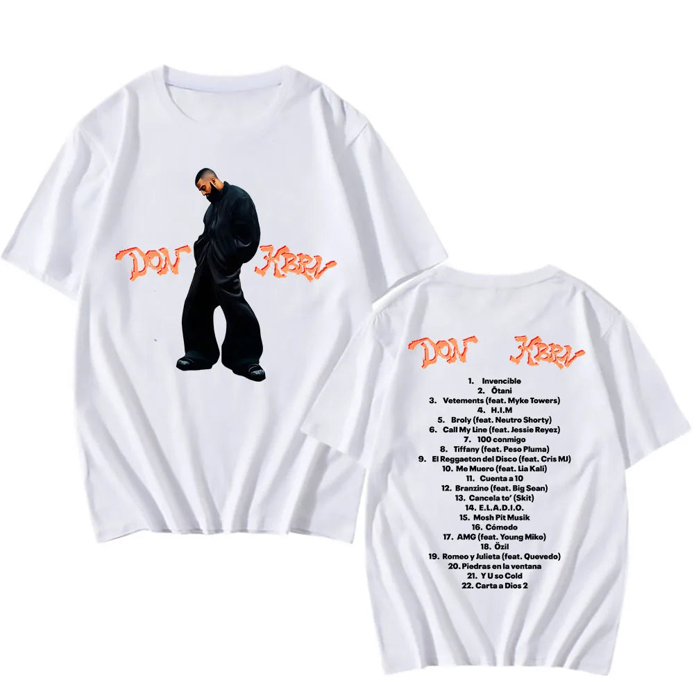 White DON KBRN T-Shirts – Singer Eladio Carrión