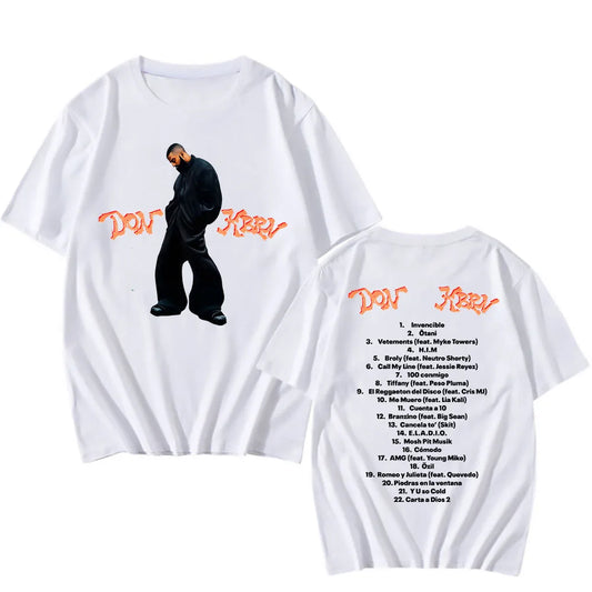 White DON KBRN T-Shirts – Singer Eladio Carrión