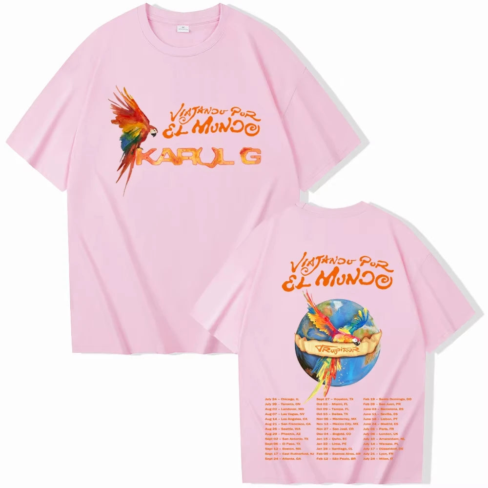 Karol G Tropitour 2026 T-Shirt - Pink