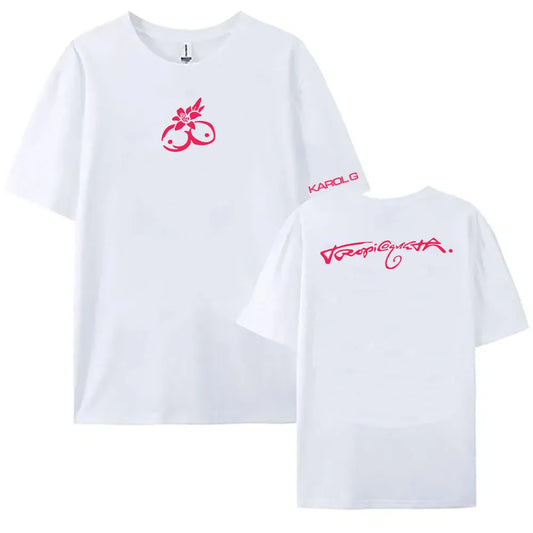 Karol G "Tropicoqueta" T-Shirt – White & Pink