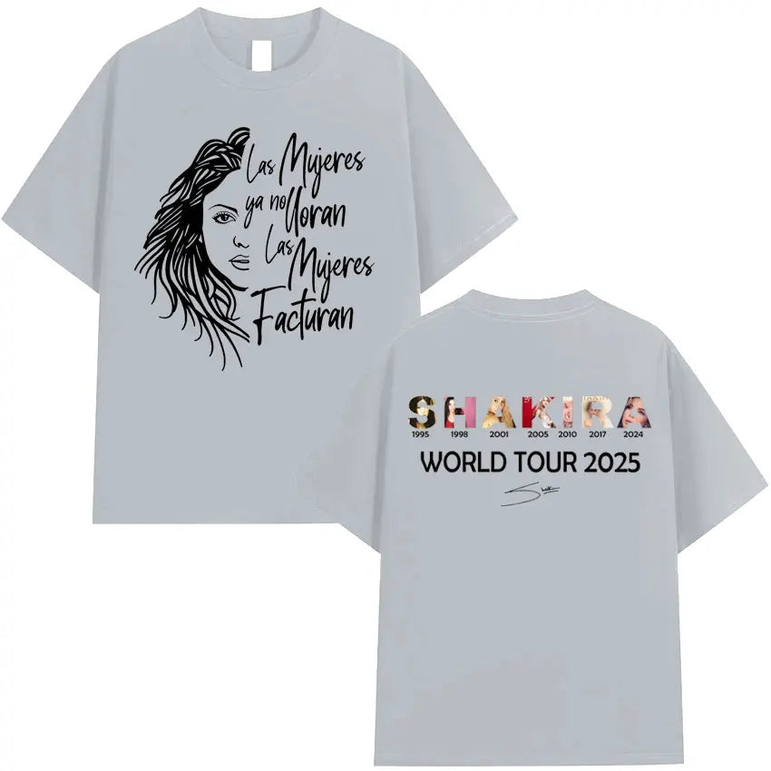Shakira Las Mujeres Ya No Lloran World Tour 2025 T-Shirt – Red