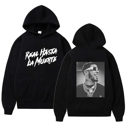 Anuel AA Real Hasta La Muerte Hoodie – Black