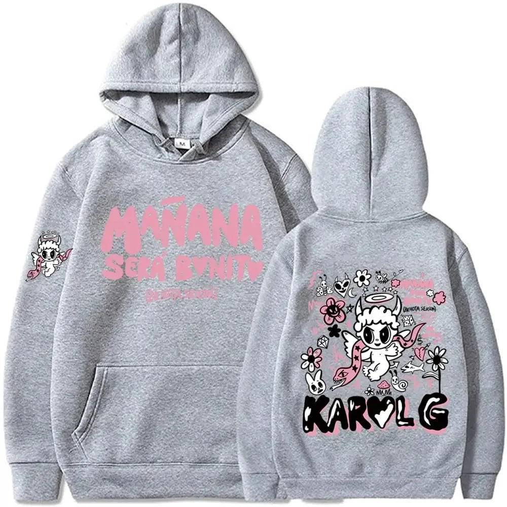 Karol G Gray Hoodie – Mañana Será Bonito Angel