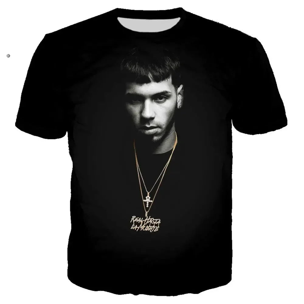 Anuel AA “Real Hasta La Muerte” Black T-Shirt