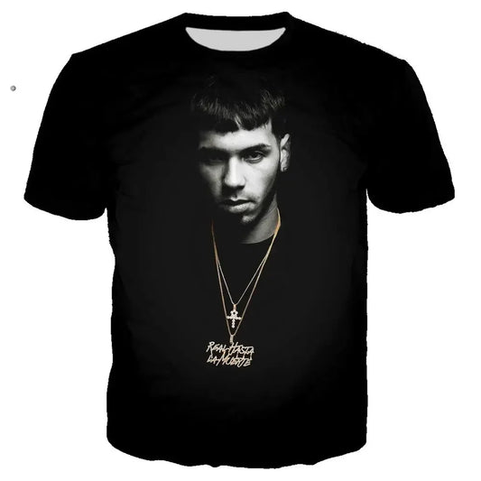Anuel AA “Real Hasta La Muerte” Black T-Shirt