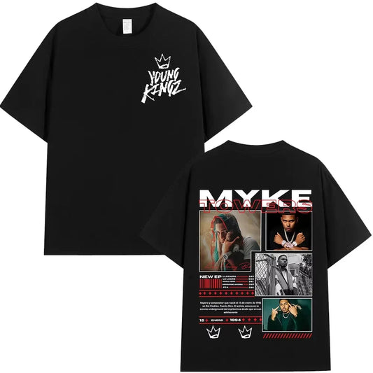 Myke Towers Young Kingz T-Shirt – Black (2025 Edition)