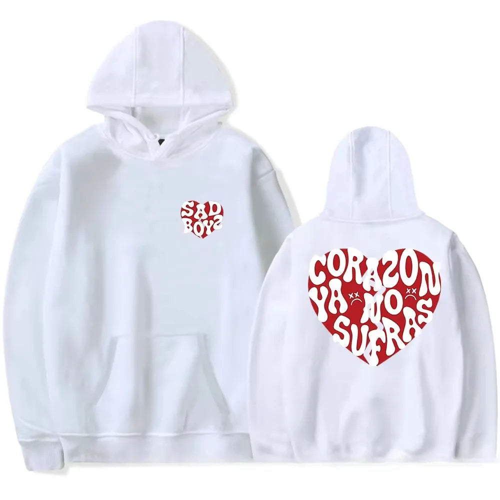 Junior H x Sad Boyz “Corazón Ya No Sufras” Hoodie – Black