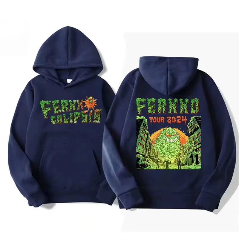 Feid “Ferxxo Tour 2024” Hoodie – Navy Blue