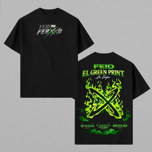 Feid EL GREEN PRINT: La Saga FEID VS FERXXO T-Shirt