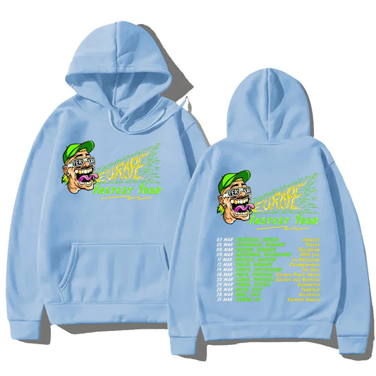 Feid “Europe Fastest Tour” Hoodie – Sky Blue