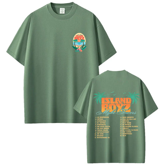 Myke Towers Island Boyz Album T-Shirt - Green