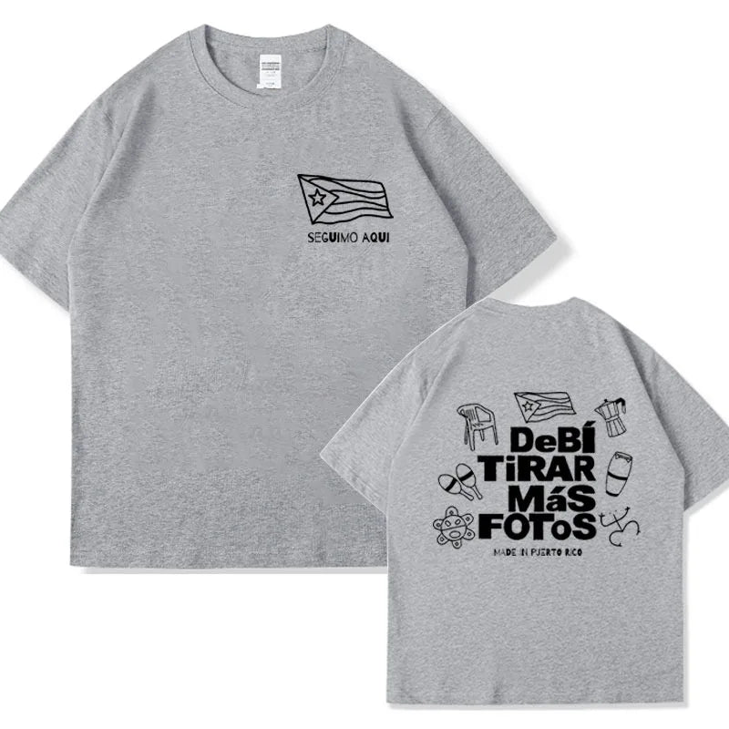 Bad Bunny Gray T-Shirt – Debí Tirar Más Fotos