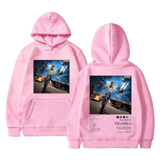 Bad Bunny YHLQMDLG Hoodie – Pink