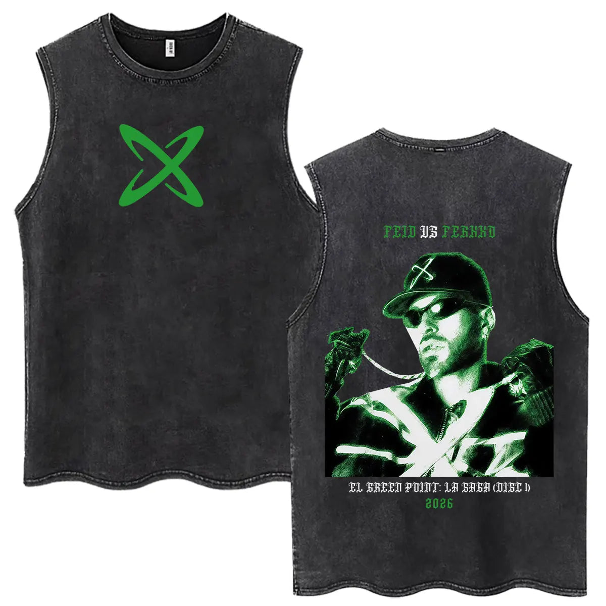 Feid EL GREEN PRINT: La Saga FEID VS FERXXO Tour 2026 Tank Top