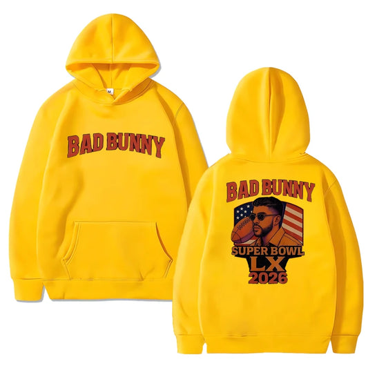Bad Bunny Super Bowl LX 2026 Hoodie – Yellow